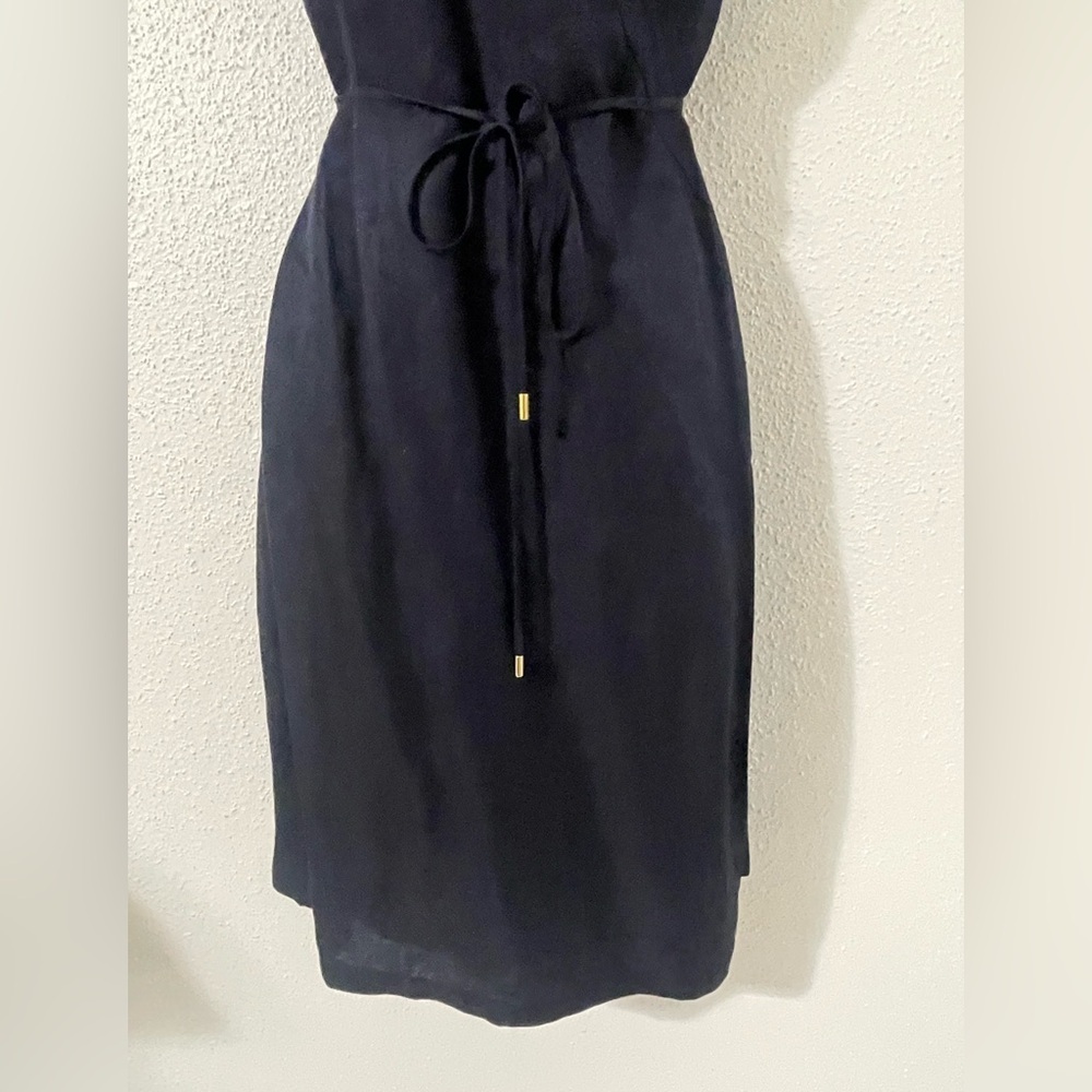 Cuyana Navy Blue Slip Wrap Dress - Picture 6 of 15